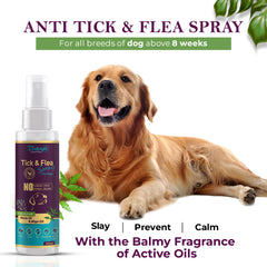 Bathright Tick & Flea Spray for Pets 200 ml | Tick and Flea Spray for Dogs | Safe, Natural, Pet Skin Friendly | Ph Balance | Paraben Free | Anti Fleas, Ticks, Lice, Mosquitos