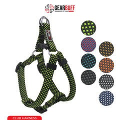 Gearbuff Club Range of Harness | Adjustable | Breakproof | Escape Proof Dog Harness for All Dog Pets| Dog Essentials | Walking & Training | Soft Textured Chest Harness | Easy Maintenance