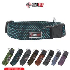 Gearbuff Club Dog Collar | Adjustable Neck Collar for All Dogs | Light Weight | Durable, Comfortable & Safe | Dog Training Collar | Pet Skin & Fur-Coat Friendly