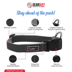 Gearbuff Premium Dog Collar | Adjustable Neck Collar for All Dogs | Light Weight | Durable, Comfortable & Safe | Dog Training Collar | Pet Skin & Fur-Coat Friendly