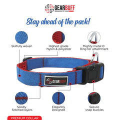 Gearbuff Premium Dog Collar | Adjustable Neck Collar for All Dogs | Light Weight | Durable, Comfortable & Safe | Dog Training Collar | Pet Skin & Fur-Coat Friendly