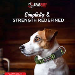 Gearbuff Club Dog Collar | Adjustable Neck Collar for All Dogs | Light Weight | Durable, Comfortable & Safe | Dog Training Collar | Pet Skin & Fur-Coat Friendly