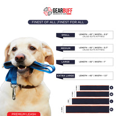 Gearbuff Premium Dog Leash | Superior Grade | Extra Durable | Pet Safety Accessory | Leash for All Dogs | Walking & Training Belts | Break Resistant & Fade Resistant | Comfortable