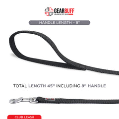 Gearbuff Club Dog Leash | Superior Grade | Extra Durable | Pet Safety Accessory | Leash for All Dogs | Walking & Training Belts | Break Resistant & Fade Resistant | Comfortable