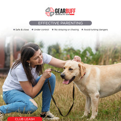 Gearbuff Club Dog Leash | Superior Grade | Extra Durable | Pet Safety Accessory | Leash for All Dogs | Walking & Training Belts | Break Resistant & Fade Resistant | Comfortable