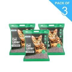 Petoska Activated Cat Litter Quick Clumping Low Dust & Odor Locking for Cats, Jasmine - 5Kg