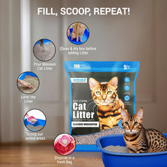 Maissen Activated Cat Litter- 5Kg | Scoopable Bentonite Clay Cat Litter | Clumping Natural & Unscented Litter | 99.9% Dust Free | Odour Control