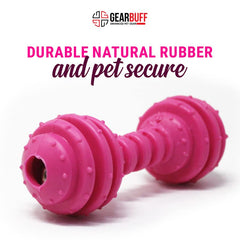 Gearbuff Spiral Dumbbells Dental Chew Toy, Small, Pink