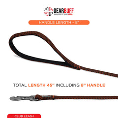 Gearbuff Club Dog Leash | Superior Grade | Extra Durable | Pet Safety Accessory | Leash for All Dogs | Walking & Training Belts | Break Resistant & Fade Resistant | Comfortable