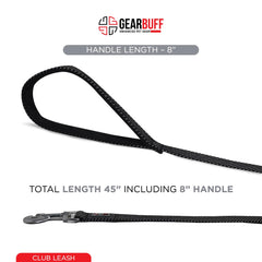 Gearbuff Club Dog Leash | Superior Grade | Extra Durable | Pet Safety Accessory | Leash for All Dogs | Walking & Training Belts | Break Resistant & Fade Resistant | Comfortable