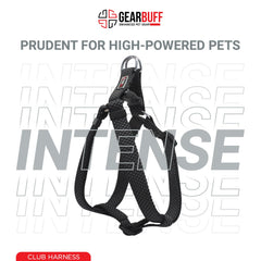 Gearbuff Club Range of Harness | Adjustable | Breakproof | Escape Proof Dog Harness for All Dog Pets| Dog Essentials | Walking & Training | Soft Textured Chest Harness | Easy Maintenance