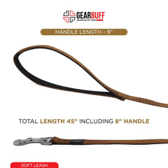 Gearbuff Soft Dog Leash | Superior Grade Pet Safety Accessory | Doggy Leash for All Dogs | Walking & Training Belts | Break Resistant & Fade Resistant | Comfortable