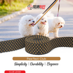 Gearbuff Club Dog Leash | Superior Grade | Extra Durable | Pet Safety Accessory | Leash for All Dogs | Walking & Training Belts | Break Resistant & Fade Resistant | Comfortable