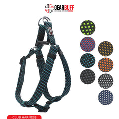 Gearbuff Club Range of Harness | Adjustable | Breakproof | Escape Proof Dog Harness for All Dog Pets| Dog Essentials | Walking & Training | Soft Textured Chest Harness | Easy Maintenance