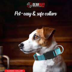 Gearbuff Classic Dog Collar | Adjustable Neck Collar for All Dogs | Extra Durable & Comfortable | Dog Training Collar | Pet Skin & Fur-Coat Friendly | Light Weight