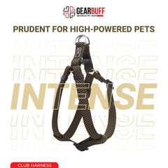 Gearbuff Club Range of Harness | Adjustable | Breakproof | Escape Proof Dog Harness for All Dog Pets| Dog Essentials | Walking & Training | Soft Textured Chest Harness | Easy Maintenance