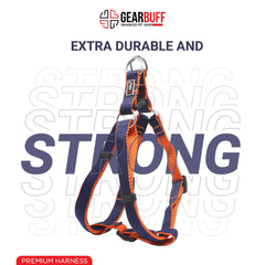 Gearbuff Premium Harness for Dogs | Adjustable | Break Resistant All Dogs Body Belt | Escape Proof | Walking & Training Dog Harness | Comfortable Harness Belt | Easy Maintenance