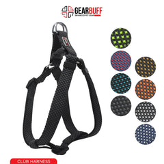 Gearbuff Club Range of Harness | Adjustable | Breakproof | Escape Proof Dog Harness for All Dog Pets| Dog Essentials | Walking & Training | Soft Textured Chest Harness | Easy Maintenance