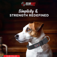 Gearbuff Club Dog Collar | Adjustable Neck Collar for All Dogs | Light Weight | Durable, Comfortable & Safe | Dog Training Collar | Pet Skin & Fur-Coat Friendly