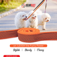 Gearbuff Sports Dog Leash | Superior Grade | Extra Durable | Pet Safety Accessory | Leash for All Dogs | Walking & Training Belts | Break Resistant & Fade Resistant | Comfortable