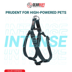 Gearbuff Club Range of Harness | Adjustable | Breakproof | Escape Proof Dog Harness for All Dog Pets| Dog Essentials | Walking & Training | Soft Textured Chest Harness | Easy Maintenance