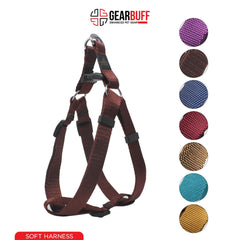 Gearbuff Soft Step-in Dog Harness | Escape Proof Dog Harness | Adjustable | Dog Essentials | Walking & Training | Soft Textured Chest Harness | Breakproof | Easy Maintenance