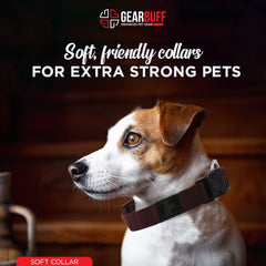Gearbuff Soft Dog Collar | Adjustable Neck Collar for All Dogs | Light Weight | Durable, Comfortable & Safe | Dog Training Collar | Pet Skin & Fur-Coat Friendly