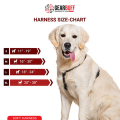 Gearbuff Soft Step-in Dog Harness | Escape Proof Dog Harness | Adjustable | Dog Essentials | Walking & Training | Soft Textured Chest Harness | Breakproof | Easy Maintenance