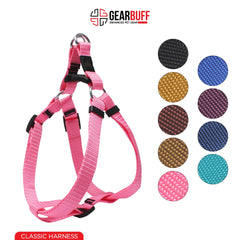 Gearbuff Classic Step-in Dog Harness| Escape Proof Dog Harness | Adjustable | Dog Essentials | Walking & Training | Break Resistant & Fade Resistant| Comfortable Chest Harness