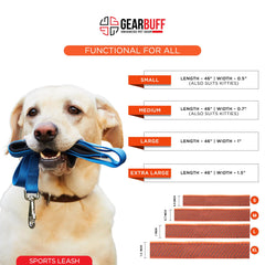 Gearbuff Sports Dog Leash | Superior Grade | Extra Durable | Pet Safety Accessory | Leash for All Dogs | Walking & Training Belts | Break Resistant & Fade Resistant | Comfortable