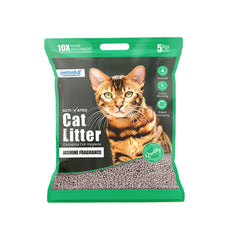 Petoska Activated Cat Litter Quick Clumping Low Dust & Odor Locking for Cats, Jasmine - 5Kg