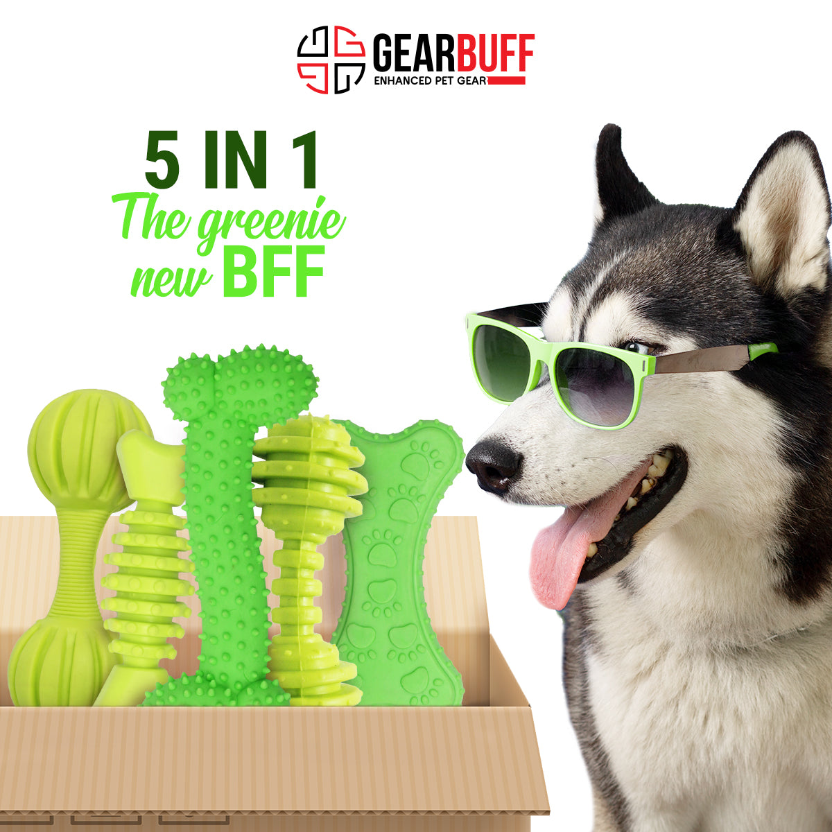 Gearbuff Dog Chew - Green Set 1