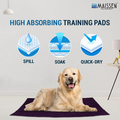 Maissen Pet Dry Sheet- for All Pets | Waterproof Reusable Pee Pads for Dogs | Washable Pet Dry Sheet | Training Pads for Dogs | Odor Remover | Dog Mat- Green (Pack of 2)