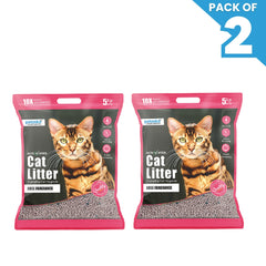 Petoska Activated Cat Litter Quick Clumping Low Dust & Odor Locking for Cats, Rose- 5Kg