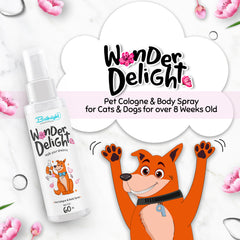 Bathright Wander Delight- 60 Ml | Pet Cologne And Body Spray For All Pets | Ph Balancing | Natural, Pet Safe Odour Remover | Cat/Dog Deodorant Spray | Long Lasting Dog Perfume Spray | Keeps Pet Fresh (Pack of 2)