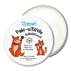 Bathright Pet Paw Butter 50 gm | Natural Paw Butter for Dogs & Cats | Moisturizes, Nourishes & Softens Dry Chapped Paws | Paw Cream with Honey, Cocoa Butter, Vitamin E | Pet Care Grooming