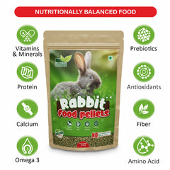 Nutribles Rabbit Food Pellets 450 GMS (Pack of 1) | Premium Natural Food for All Rabbits, Hamster, Guinea Pigs | Pellets for Rabbits and, Age Groups | Balanced Nutrition