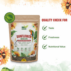 Nutribles Sunflower Seeds for Birds - 450 Gm (Pack of 1)| Premium Bird Food | Superfood for Lovebirds, Cockatiels, Sun Conure, African Grey Parrot, Amazon Macaw Parrot, Cockatoo