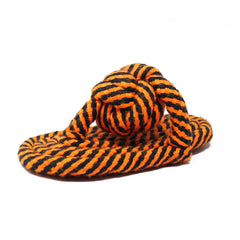 Gearbuff Flipflop Rope Chew Toy, Orange Black Patch