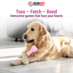 Gearbuff Spiked Bone Chew Toy, Pink