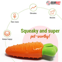 Gearbuff Textured Carrot chew Hygiene Toy, Carrot