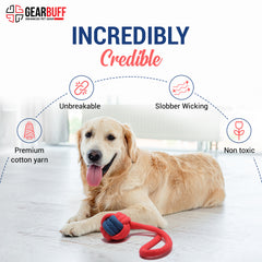Gearbuff Looped Ball Rope Chew Toy 