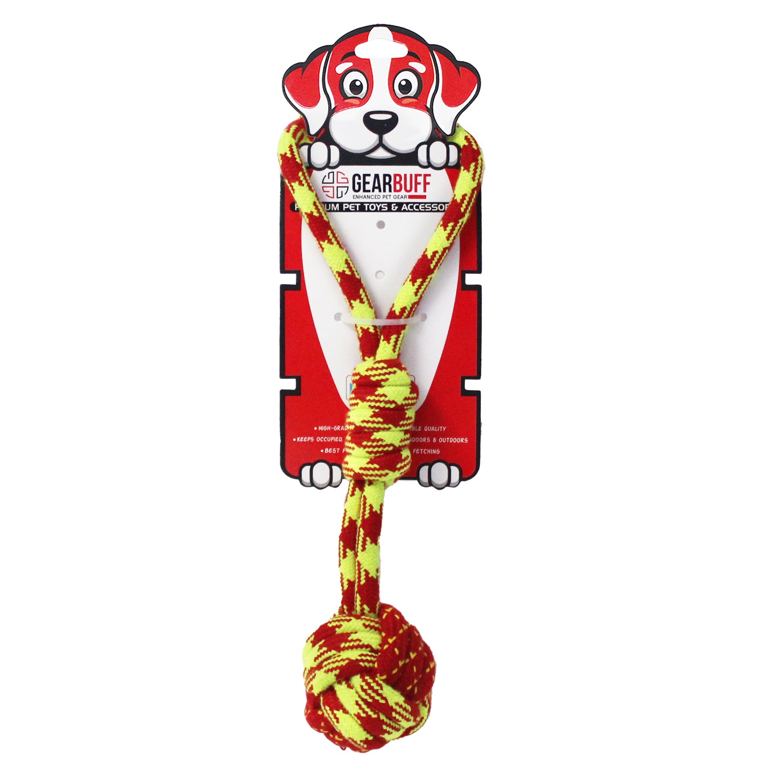 Gearbuff  Single knot Rope Toy with Handle